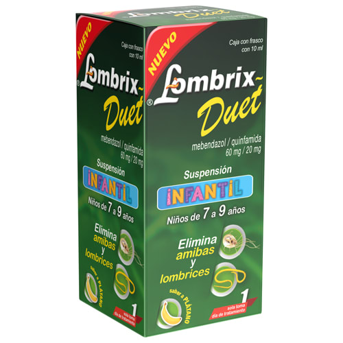 L-Ombrix Duet 60/20 Mg Suspensión Infantil 7 A 9 Años Sabor Plátano Con 10 Ml