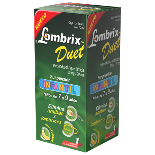 L-Ombrix Duet 60/20 Mg Suspensión Infantil 7 A 9 Años Sabor Plátano Con 10 Ml