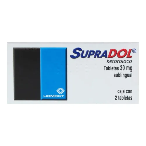 Comprar Supradol 30 Mg Con 2 Tabletas Sublinguales