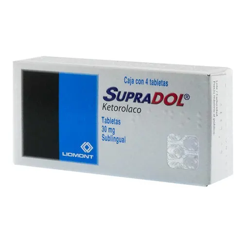 Supradol 30 Mg Con 4 Tabletas Sublinguales