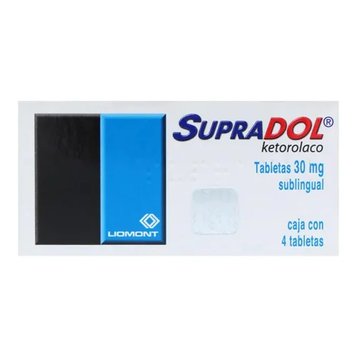 Comprar Supradol 30 Mg Con 4 Tabletas Sublinguales