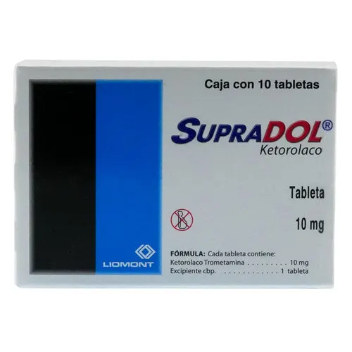 Supradol 10 Mg Con 10 Tabletas