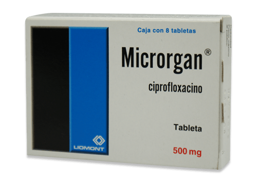 Microrgan Ciprofloxacino 500 Mg Con 8 Tabletas