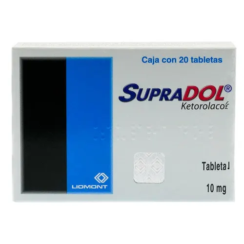 Supradol 10 Mg Con 20 Tabletas