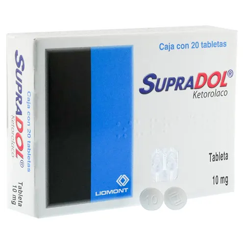 Supradol 10 Mg Con 20 Tabletas