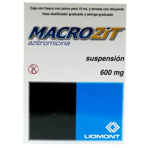 Macrozit Azitromicina 600 Mg Suspensión Oral 15 Ml