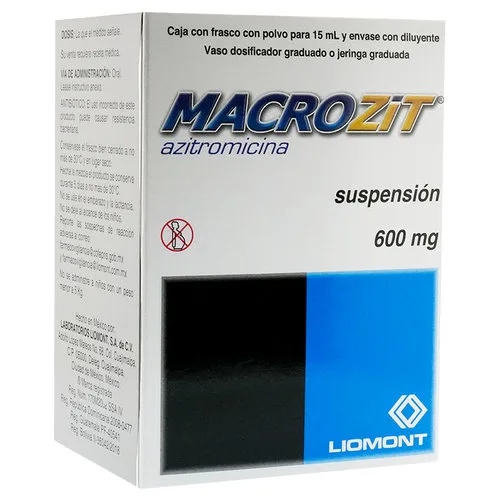 Macrozit Azitromicina 600 Mg Suspensión Oral 15 Ml