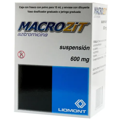 Macrozit Azitromicina 600 Mg Suspensión Oral 15 Ml