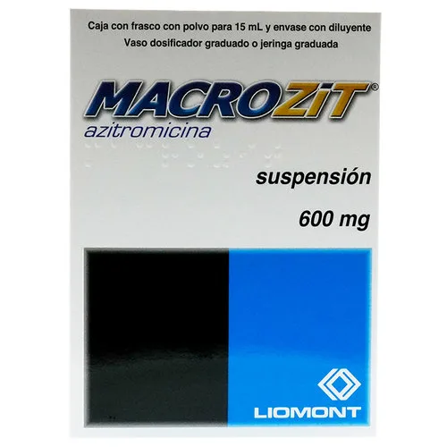 Macrozit Azitromicina 600 Mg Suspensión Oral 15 Ml