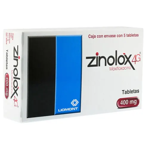 Zinolox Moxifloxacino 4G 400 Mg Con 5 Tabletas