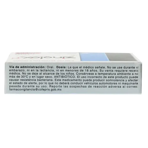 Zinolox Moxifloxacino 4G 400 Mg Con 5 Tabletas