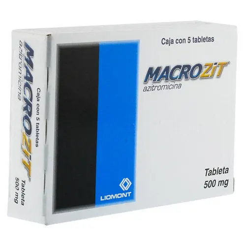 Macrozit Azitromicina 500 Mg Con 5 Tabletas