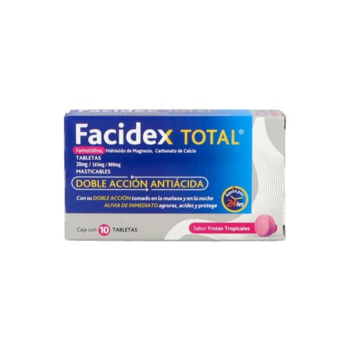 Comprar Facidex Total 10/165/800 Mg Con 10 Tabletas