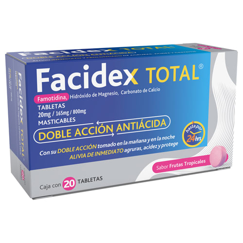 Facidex Total 20/165/800 Mg Con 20 Tabletas