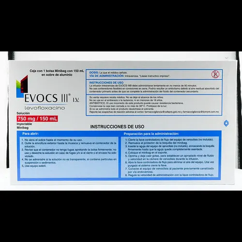 Evocs Iii Levofloxacino Iv Minibag 750 Mg Solución Inyectable 150 Ml
