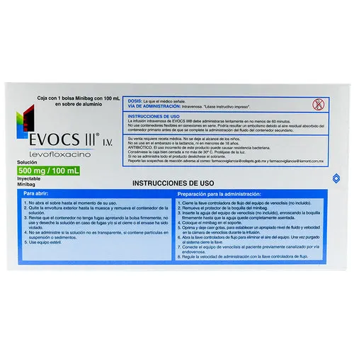 Evocs Iii Levofloxacino 500 Mg Solución Inyectable Con 100 Ml