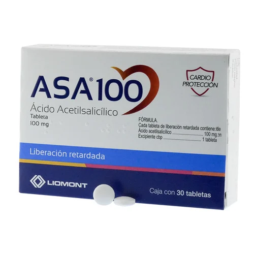Asa 100 Mg Con 30 Tabletas