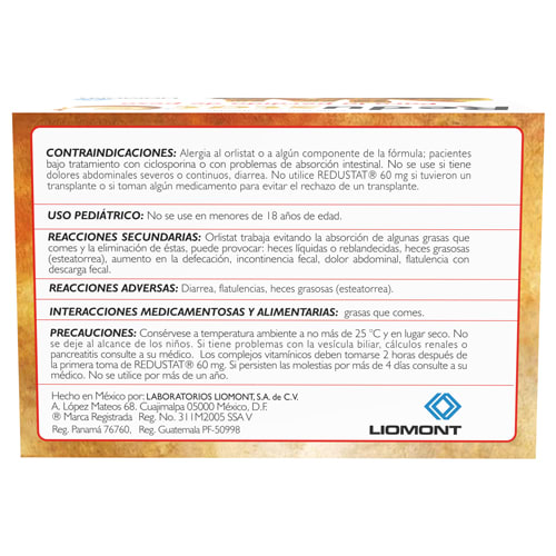 Redustat 60 Mg Con 60 Cápsulas