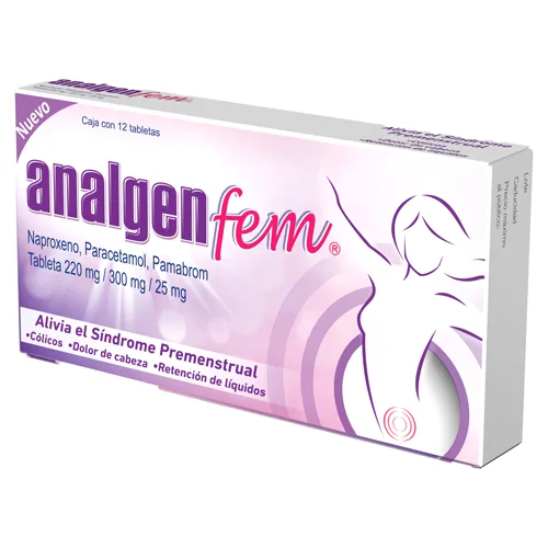 Analgen Fem 220/300/25 Mg Con 12 Tabletas