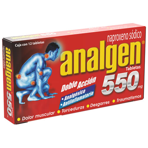Analgen 550 Mg Con 12 Tabletas