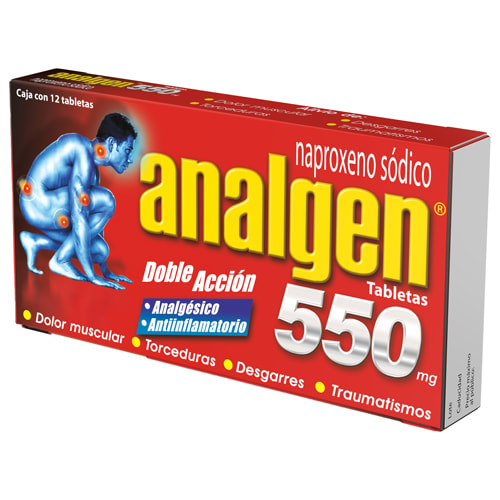 Analgen 550 Mg Con 12 Tabletas