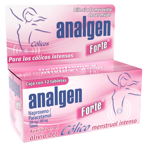 Analgen Forte Cólicos 220/300 Mg Con 12 Tabletas