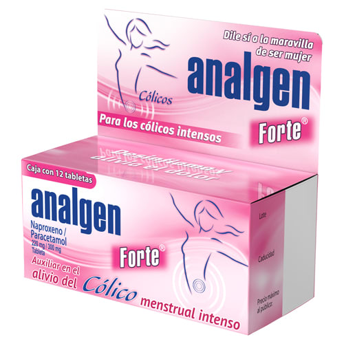 Analgen Forte Cólicos 220/300 Mg Con 12 Tabletas