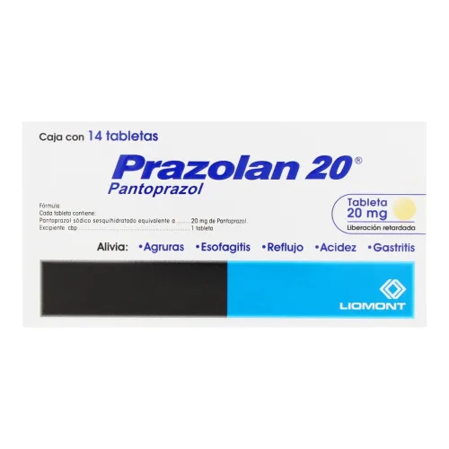 Comprar Prazolan 20 Mg Con 14 Tabletas