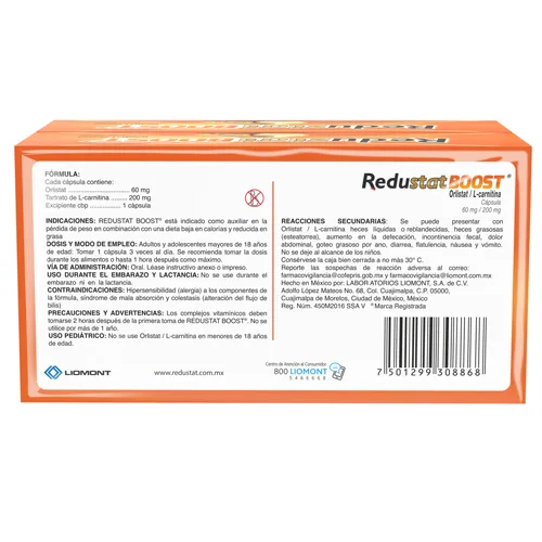 Pack De 2 Redustat Boost 60 Mg / 200 Mg Con 21 Cápsulas