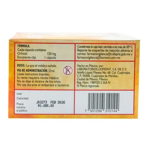 Slender 120 Mg Con 120 Cápsulas