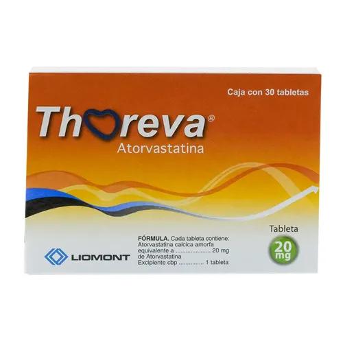 Thoreva 20 Mg Con 30 Tabletas