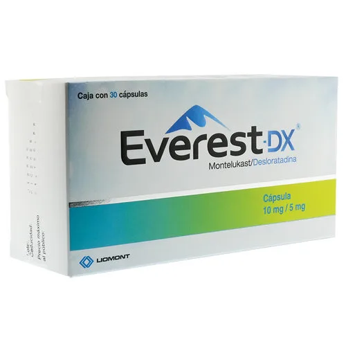 Everest Dx Montelukast 10 Mg Desloratadina 5 Mg Con 30 Tabletas