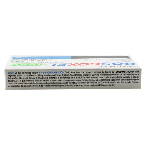 Doscoxel-Duo 120 / 100 Mg Con 7 Tabletas