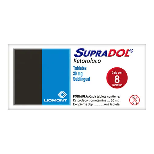 Supradol 30 Mg Con 8 Tabletas Sublinguales