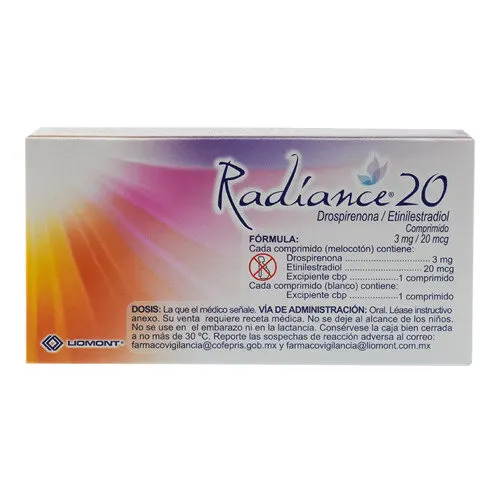 Radiance 20, 3 Mg/20 Mcg Con 28 Comprimidos
