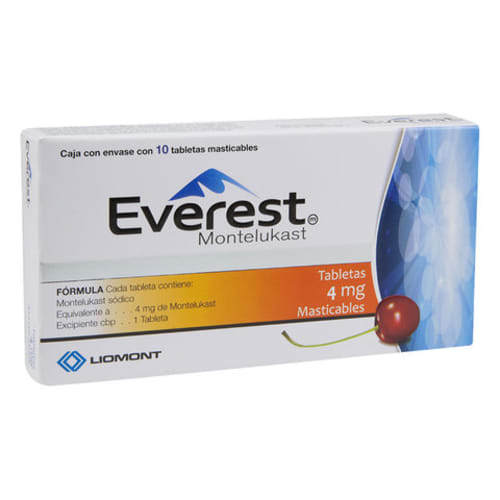 Comprar Everest 4 Mg Con 10 Tabletas Masticables