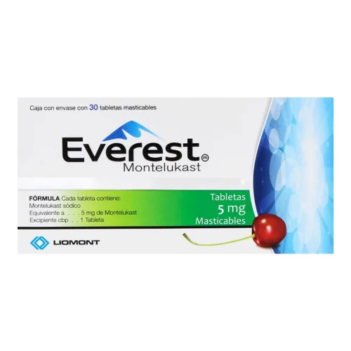 Comprar Everest 5 Mg Con 30 Tabletas Masticables