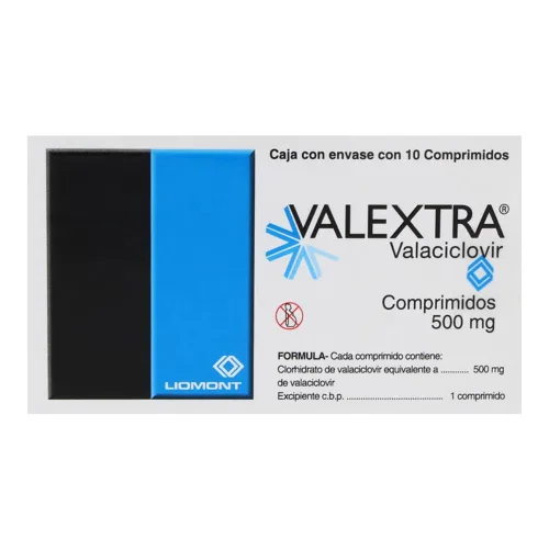 Comprar Valextra Clorhidrato De 500 Mg Con 10 Comprimidos