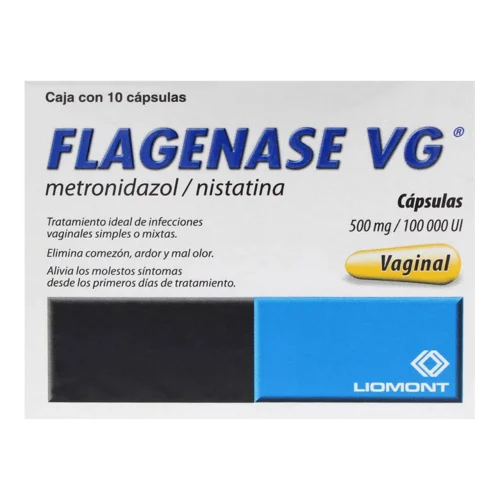Flagenase 500 Mg/100 000 Ui Con 10 Cápsulas Vaginales