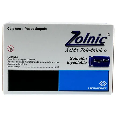 Zolnic 4 Mg Con 1 Solución Inyectable
