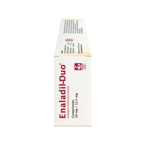 Enaladil Duo 20 Mg / 12.5 Mg – Caja Con 30 Comprimidos (Enalapril Y Hidroclorotiazida)