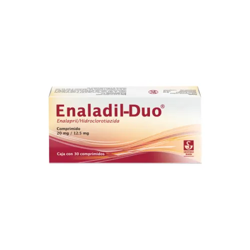 Enaladil Duo 20 Mg / 12.5 Mg – Caja Con 30 Comprimidos (Enalapril Y Hidroclorotiazida)