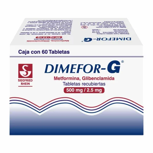 Comprar Dimefor G 500/2.5 Mg Con 60 Tabletas