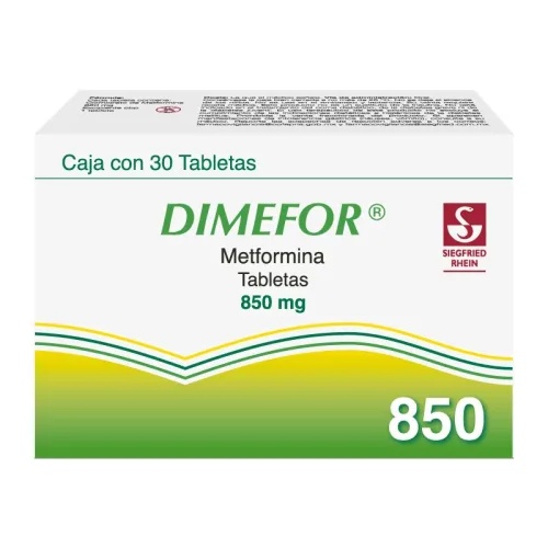 Dimefor 850 Mg – Caja Con 30 Tabletas (Metformina)