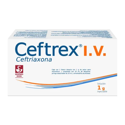Ceftrex Ceftriaxona I.V 1 G Con 10 Ml