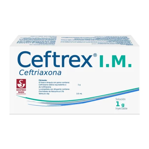 Ceftrex Ceftriaxona I.M. 1 G Con 3.5 Ml