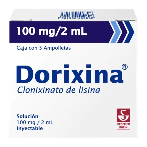 Comprar Dorixina 100 Mg Solución Inyectable Con 5 Ampolletas