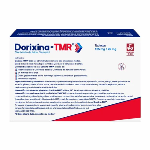 Comprar Dorixina-Tmr 125/25 Mg Con 14 Tabletas