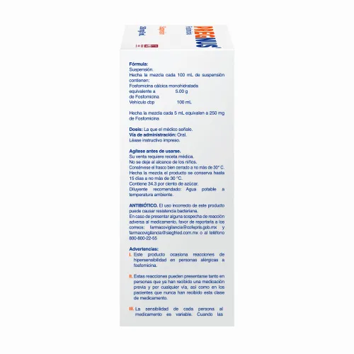Pregnus Suspensión 250 Mg – Frasco Dosificador 60 Ml (Fosfomicina)