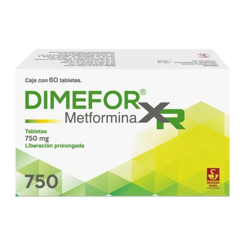 Comprar Dimefor Xr 750 Mg Con 60 Tabletas Liberación Prolongada